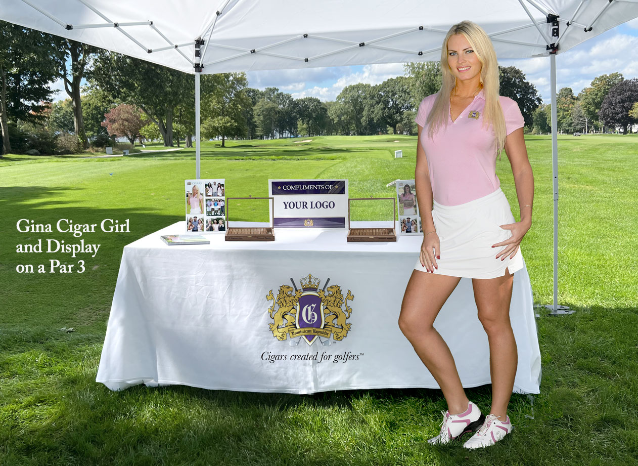 Gina Cigar Girl Service for Your Golf Tournament